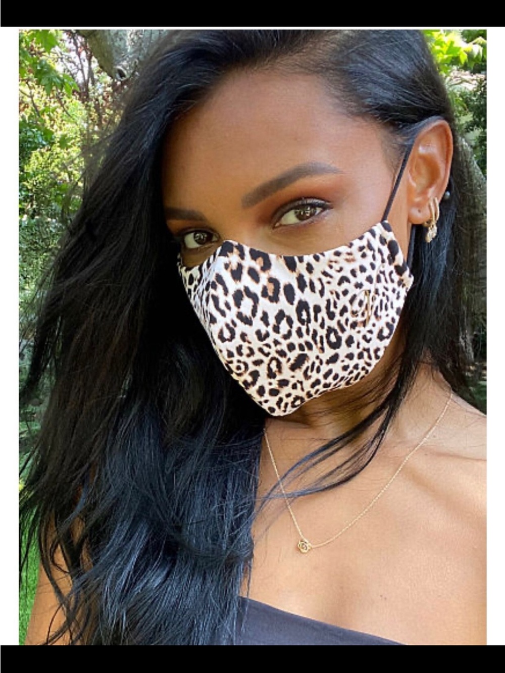 Victoria's Secret Leopard Print Face Mask in Beige and Black